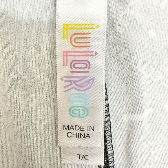 LuLaRoe Leggings Womens Tall and Curvy Black White Geometric Print Stretchy Soft - Picture 4 of 9